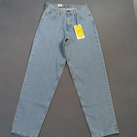 Levi's Jeans Men's 28x34 Blue Super Baggy Denim Cordura Drawstrings Retro NWT Jeans